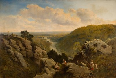 A View on the Wharf near Pateley Bridge, Yorkshire by Edmund John Niemann
